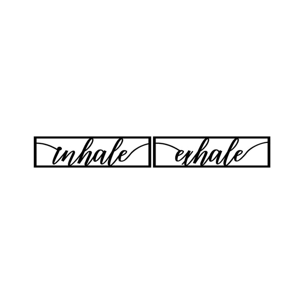 INHALE EXHALE - BLACK Wall Art-Metal Wall Art-[sale]-[design]-[modern]-Modern Furniture Deals