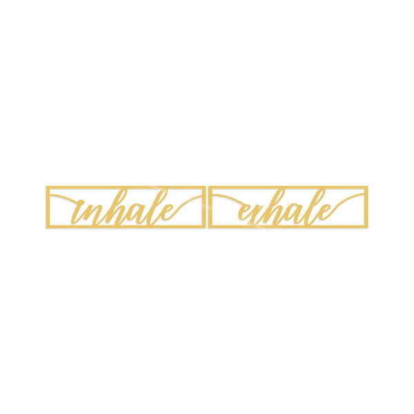 INHALE EXHALE - GOLD Wall Art-Metal Wall Art-[sale]-[design]-[modern]-Modern Furniture Deals