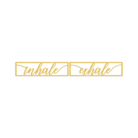 INHALE EXHALE - GOLD Wall Art-Metal Wall Art-[sale]-[design]-[modern]-Modern Furniture Deals