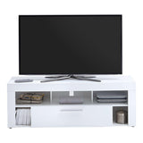 JARVIS High Gloss One Drawer White TV Cabinet-Modern Furniture Deals