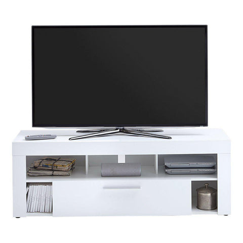 JARVIS High Gloss One Drawer White TV Cabinet-Modern Furniture Deals