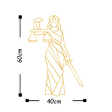LADY JUSTICE - GOLD Wall Art-Metal Wall Art-[sale]-[design]-[modern]-Modern Furniture Deals