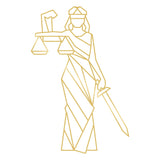 LADY JUSTICE - GOLD Wall Art-Metal Wall Art-[sale]-[design]-[modern]-Modern Furniture Deals