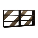Lay Bookcase Set-Dark Brown-Oak-Modern Furniture Deals
