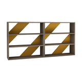 Lay Bookcase Set-Mocha-Mustard-Modern Furniture Deals