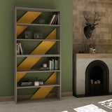 Lay Bookcase Set-Mocha-Mustard-Modern Furniture Deals