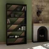 Lay Bookcase Set-Mocha-Mustard-Modern Furniture Deals