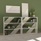Lay Bookcase Set-Mocha-Mustard-Modern Furniture Deals