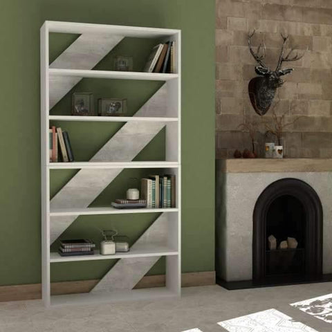 Lay Bookcase Set-Mocha-Mustard-Modern Furniture Deals