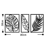 LEAF 2 - BLACK Wall Art-Metal Wall Art-[sale]-[design]-[modern]-Modern Furniture Deals