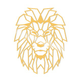 LION METAL DECOR - GOLD Wall Art-Metal Wall Art-[sale]-[design]-[modern]-Modern Furniture Deals