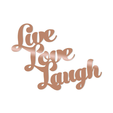 LIVE LOVE LAUGH - COPPER Wall Art-Metal Wall Art-[sale]-[design]-[modern]-Modern Furniture Deals