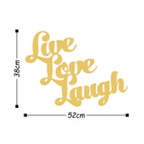LIVE LOVE LAUGH METAL DECOR - GOLD Wall Art-Metal Wall Art-[sale]-[design]-[modern]-Modern Furniture Deals