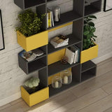 Loco Bookcase-Grey-Mustard-Modern Furniture Deals