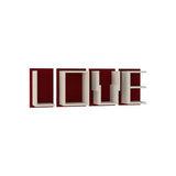 Love Bookshelf-Burgundy-White-Modern Furniture Deals