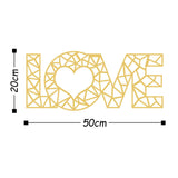 LOVE METAL DECOR - GOLD Wall Art-Metal Wall Art-[sale]-[design]-[modern]-Modern Furniture Deals