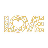 LOVE METAL DECOR - GOLD Wall Art-Metal Wall Art-[sale]-[design]-[modern]-Modern Furniture Deals