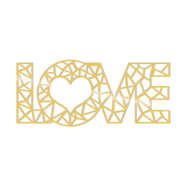 LOVE METAL DECOR - GOLD Wall Art-Metal Wall Art-[sale]-[design]-[modern]-Modern Furniture Deals