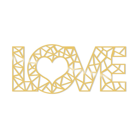 LOVE METAL DECOR - GOLD Wall Art-Metal Wall Art-[sale]-[design]-[modern]-Modern Furniture Deals