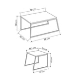 Lowry Nesting Coffee Tables-White-Modern Furniture Deals