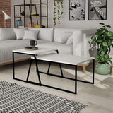 Lowry Nesting Coffee Tables-White-Modern Furniture Deals