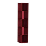 Lucky Corner Bookcase-Burgundy-Modern Furniture Deals