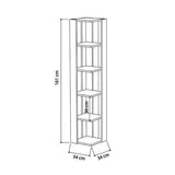 Lucky Corner Bookcase-White-Modern Furniture Deals