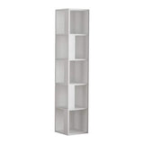 Lucky Corner Bookcase-White-Modern Furniture Deals