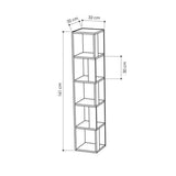 Lucky Corner Bookcase-White-Modern Furniture Deals