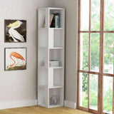Lucky Corner Bookcase-White-Modern Furniture Deals
