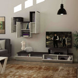 Manor Entertainement Unit-Mocha-Red-Modern Furniture Deals