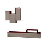 Manor Entertainement Unit-Mocha-Red-Modern Furniture Deals