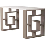 Maze Desk-White-L.Mocha-Modern Furniture Deals