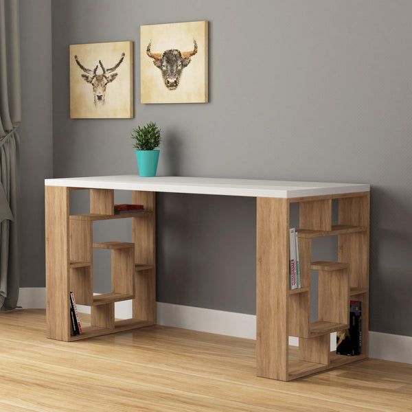 Maze Desk-White-Oak-Modern Furniture Deals