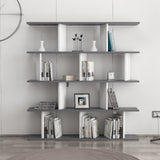 MERCURY Bookcase Anthracite - White-FURNITURE>BOOKCASES-[sale]-[design]-[modern]-Modern Furniture Deals