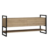 Metal Concept Media Cabinet-Oak-Modern Furniture Deals