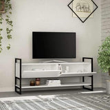 Metal Concept Media Cabinet-White-Modern Furniture Deals