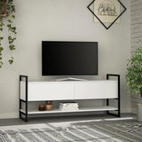 Metal Concept Media Cabinet-White-Modern Furniture Deals
