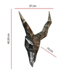 Metal Decorative Sculpture Antelope Skull - Silver-WALL DECOR>METAL-[sale]-[design]-[modern]-Modern Furniture Deals