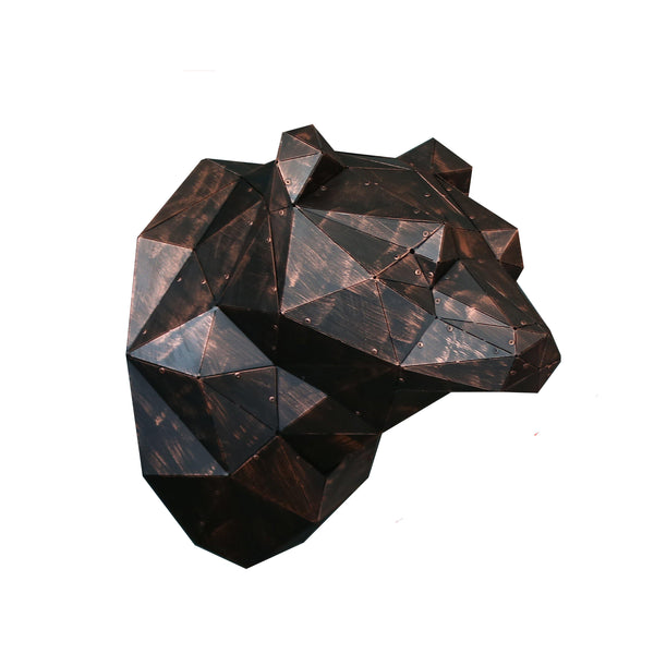 Metal Decorative Sculpture Bear Head - Black Copper-WALL DECOR>METAL-[sale]-[design]-[modern]-Modern Furniture Deals
