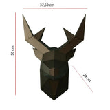 Metal Decorative Sculpture Deer Head- Black-WALL DECOR>METAL-[sale]-[design]-[modern]-Modern Furniture Deals