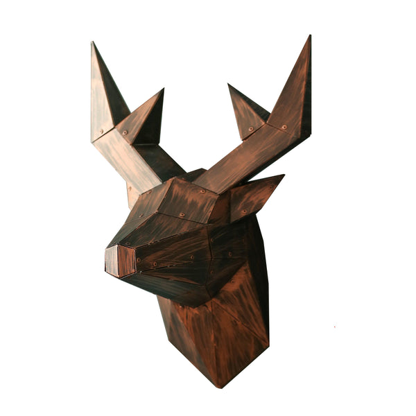 Metal Decorative Sculpture Deer Head - Copper-WALL DECOR>METAL-[sale]-[design]-[modern]-Modern Furniture Deals