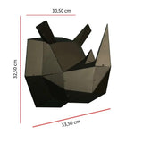 Metal Decorative Sculpture Rhino Head - Black Silver-WALL DECOR>METAL-[sale]-[design]-[modern]-Modern Furniture Deals