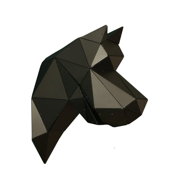 Metal Decorative Sculpture Scooby Dog Head - Black-WALL DECOR>METAL-[sale]-[design]-[modern]-Modern Furniture Deals