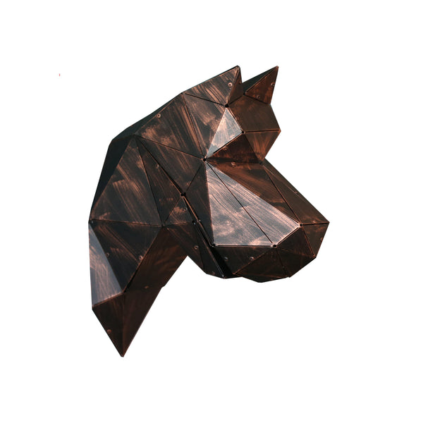 Metal Decorative Sculpture Scooby Dog Head - Copper-WALL DECOR>METAL-[sale]-[design]-[modern]-Modern Furniture Deals