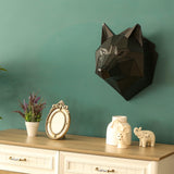 Metal Decorative Sculpture Wolf - Black-WALL DECOR>METAL-[sale]-[design]-[modern]-Modern Furniture Deals