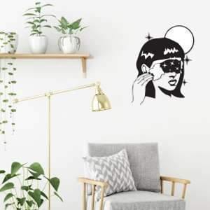 Metal Wall Art Space Girl-Modern Furniture Deals