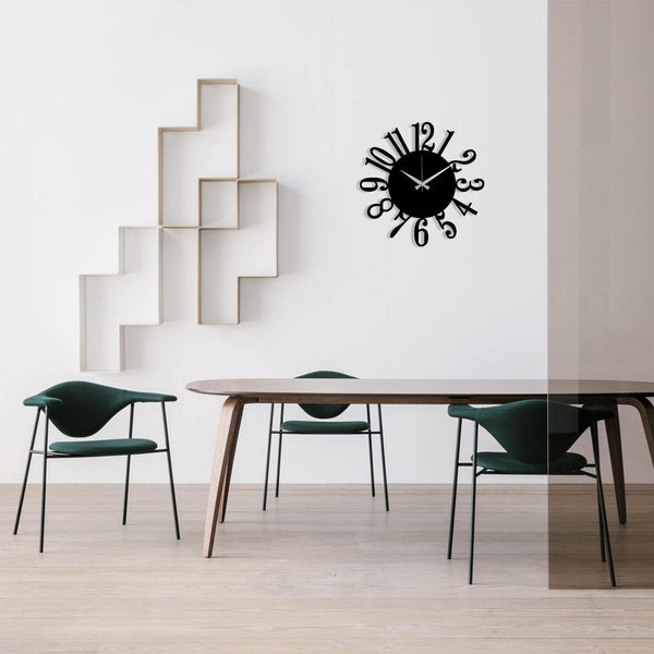 Metal Wall Clock 14 - Black Wall Art-Metal Wall Art-[sale]-[design]-[modern]-Modern Furniture Deals