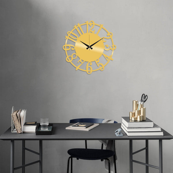 Metal Wall Clock 15 - Gold Wall Art-Metal Wall Art-[sale]-[design]-[modern]-Modern Furniture Deals