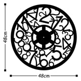 Metal Wall Clock 17 - Black Wall Art-Metal Wall Art-[sale]-[design]-[modern]-Modern Furniture Deals